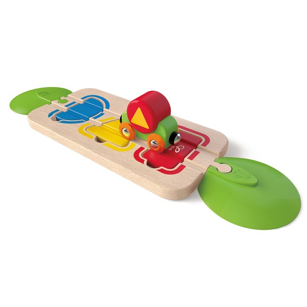 Hape E3810 Railway Spielzeug-Puzzleschienen mit Mehreren Farben und Formen