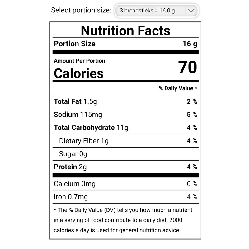 Baked in Brooklyn Sticks 0g Trans Fat No Cholesterol No