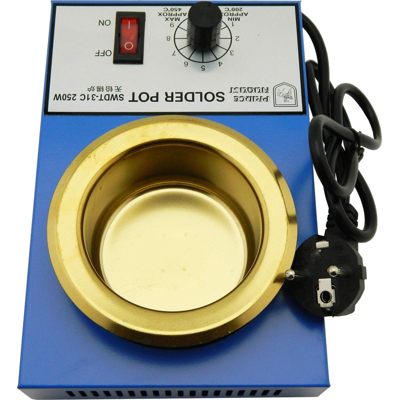 Prince August Soldering Pot for Low Smelz Point Metal for