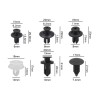 carauto2000 100PCS Retainer Clips Body Bumper Rivet Retainer Trim Molding