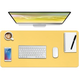 Boutilon Protector de Escritorio de Cuero, Alfombrilla Antideslizante para Ratón, Almohadilla de Escritorio para Laptop, Alfombrilla de Ratón de Oficina, Secante de Escritorio de Cuero Impermeable