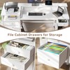 Furologee 60" White Office Computer Desk with 4 Drawers,Gaming Desk