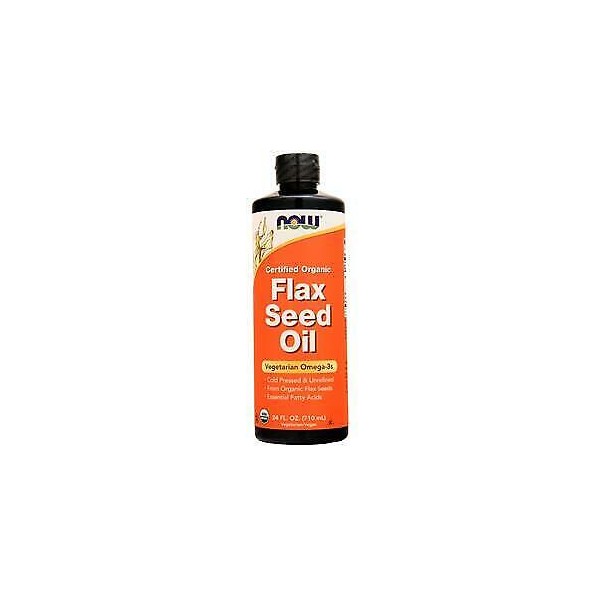 Now Flax Seed Oil (Certified Organic)  24 fl.oz