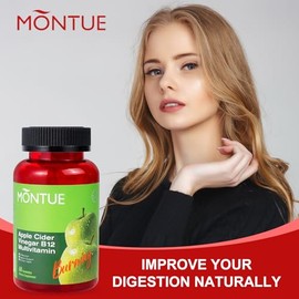 Gomitas de Vinagre de Manzana con Multivitamínico B12 — Suplemento ACV en Gomitas, No GMO, Vegetariano para Mujeres y Hombres, Apoya los Niveles Norma