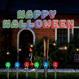 GIGALUMI Solar Outdoor, Cracked Glass Ball Solar Garden Lights, Color Changing Lights Outdoor,Garden LED for Path, Patio, Yard, 3 Pack Pathway