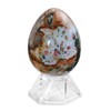 Nupuyai Ocean Jasper Crystal Egg with Acrylic Stand, Polished Stone
