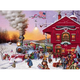 Buffalo Games - Charles Wysocki - Whistle Stop Christmas - 1000 Piece Jigsaw Puzzle for Adults Challenging Puzzle Perfect for Game Nights - Finished Puzzle Size is 26.75 x 19.75