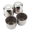 Rheedal 4Pcs 4.88inch Stainless Trailer Wheel Center Caps Push Through
