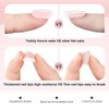 240 Pcs Pink French Tip Short Press on Nails Kit,