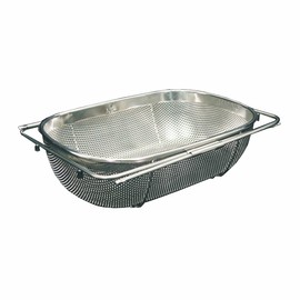 Whitehaus WHNEXC01-SS Over-the-Sink 13-1/2-Inch Extendable Colander/Strainer, Stainless Steel