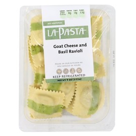 La Pasta Goat Cheese & Basil Ravioli (Case of 8)