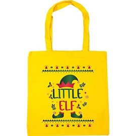 Hippowarehouse Little elf christmas outfit Tote Shopping Gym Beach Bag 42cm x38cm, 10 litres