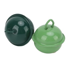 KIMISS 20Pcs Christmas Bells for Crafts 22mm Jingle Bells Green Christmas Jingle Bells Jingle Bells for Crafts Green and Dark Large Green Jingle Bells Metal for Wedding Party Christmas