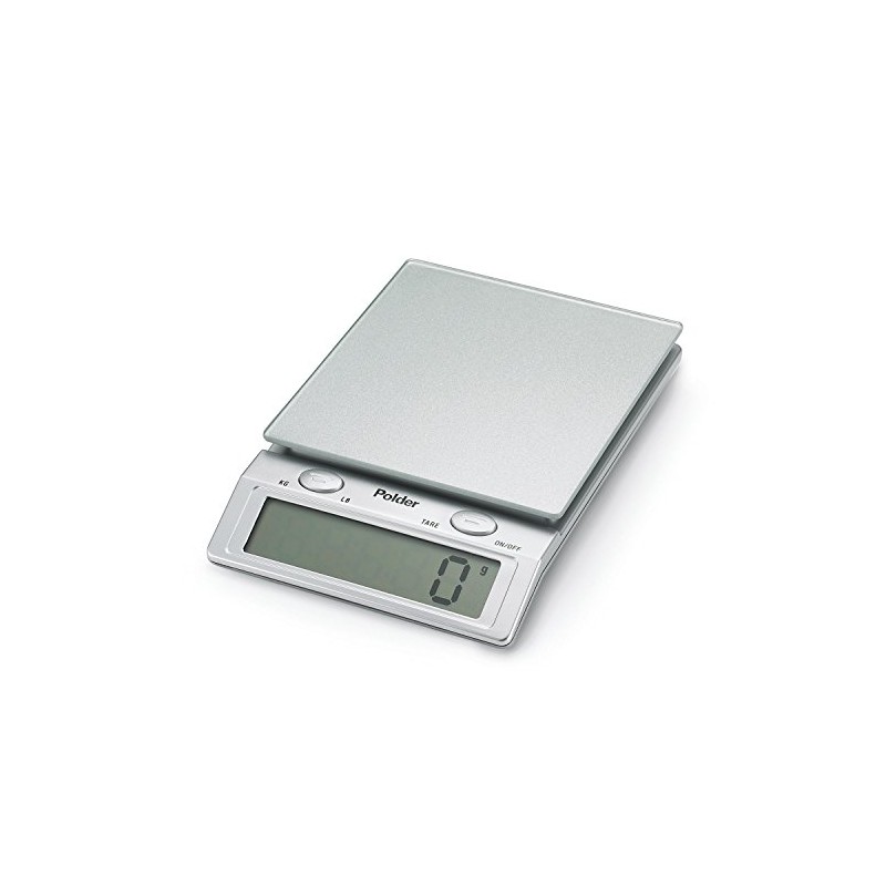 Polder Easy-Read Digital Glass Top Scale, 11-Pound (5 kg.) Capacity