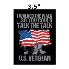 Superheroes Gear US MILITARY VETERAN PATCH embroidered iron-on AMERICAN ARMED FORCES VET USA FLAG
