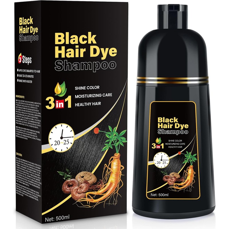 YOURTONE Tinte para El Cabello Negro Natural Champú Instantáneo y