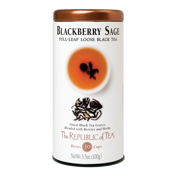 The Republic of Tea Black Full-Leaf Loose Tea (Blackberry Sage Black, 3.5 oz)