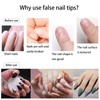 500PCS Almond Fake Nail Tips Full Cover Acrylic Nails for