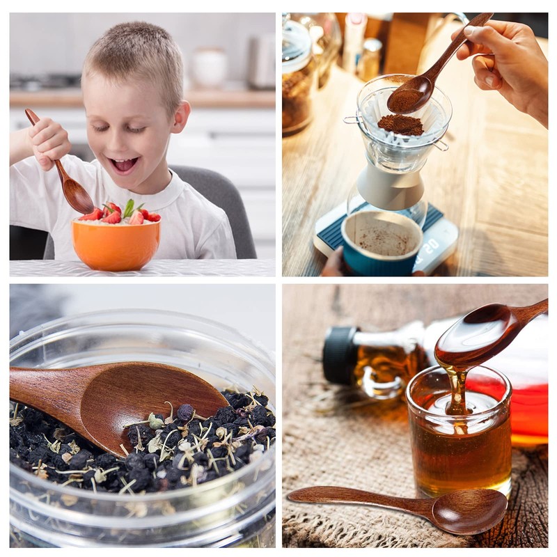 Environmentally-friendly tableware, soup spoons, coffee / tea / honey natural