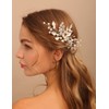 Jumwrit Bridal Hair Comb Pearl Wedding Hair Comb for Bride