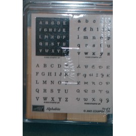 Stampin' Up Set of 4 Stamps Alphabits Alphabet