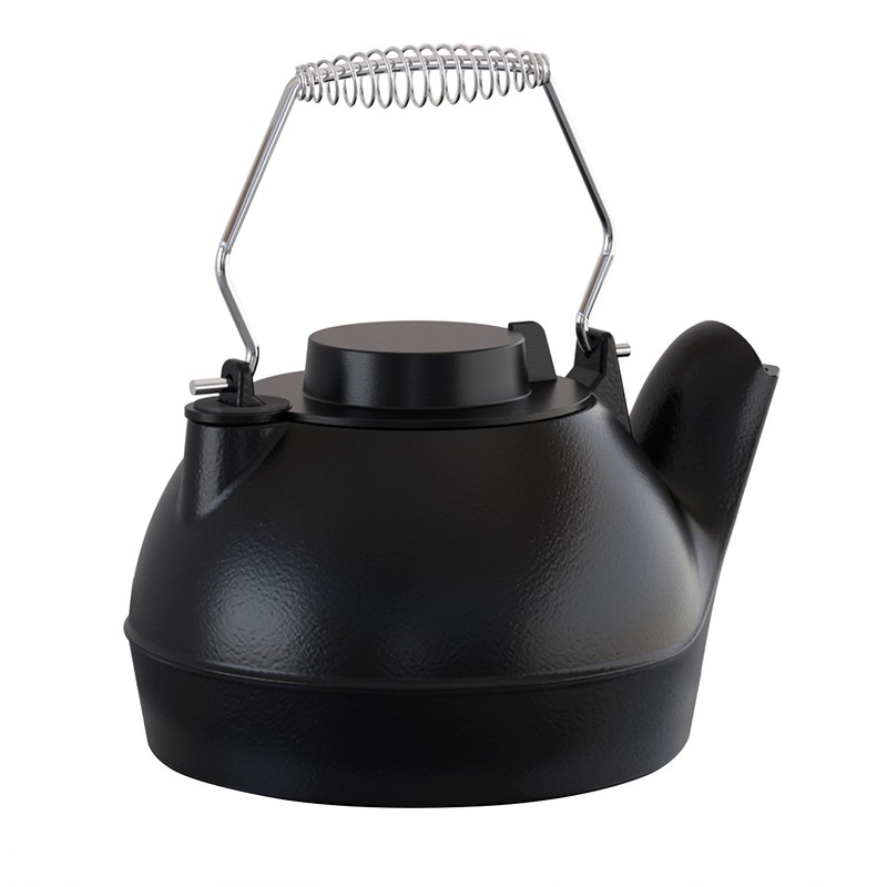 Fire Beauty Humidifying Iron Kettle，Stove Humidifier，Wood Stove Kettle，Cast Iron，Chrome handle