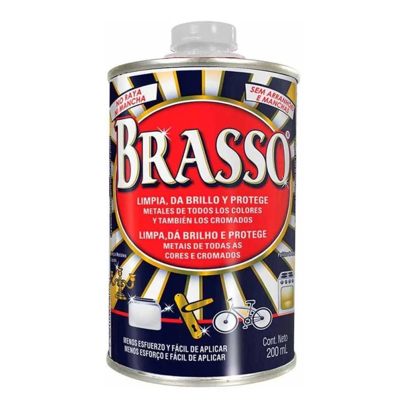 Limpiador de Metales en Pasta Brasso Pulidor 200ml