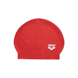 Arena Unisex Soft Latex II Swim Cap for Women and Men Fitness Swimmers Intensive Training Durable Soft Elastic Bathing Flat Cap, Red/White