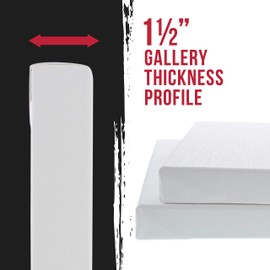 U.S. Art Supply 30 x 40 inch Gallery Depth 1-1/2" Profile Stretched Canvas, 2-Pack - 12-Ounce Acrylic Gesso Triple Primed, - Professional Artist Quality, 100% Cotton - Acrylic Pouring, Oil Painting