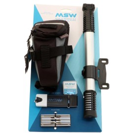 MSW Ride and Repair Kit w/Bike Seat Bag, Mini Pump, Multi-tool, Levers, More NEW