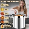 Large Stock Pot - 24QT Stainless Steel Stockpot with Lid,