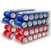 Soda Can Organizer with Lids, Stackable Soda Can Dispenser for