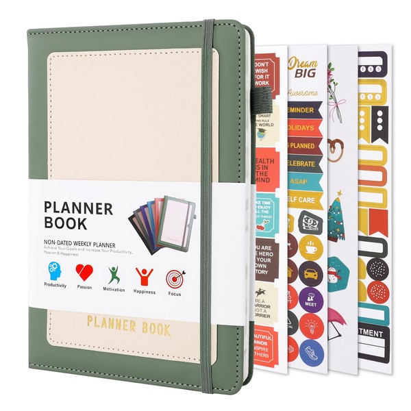 Diary A5 Weekly Planner Notebooks PU Leather Hardcover School Year