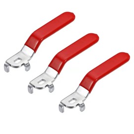 It Works Great 3pcs Red Lever Handle for Ball Valve Total length 148mm,Hole Size 8x12mm,Hole Thickness 3mm（8x12x3mm） 8x12x3mm(L:148mm)3pcs