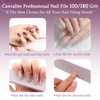 HeeYaa Nail File 12 PCS Professional Reusable 100/180 Grit Double