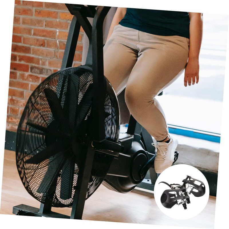 Outanaya 1Pair Rotating Pedals for Exercise Bikes Easy Installation Straps