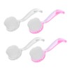 TOVINANNA 4pcs Fingernail Brush with Handle Soft Bristles for Comfortable