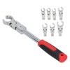 9Pcs Replaceable Wrench Set Flexible Head 180° Rotating Torsion Wrench