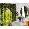 Sonbraux Forest Shower Curtains for Bathroom Green Nature 3D Garden