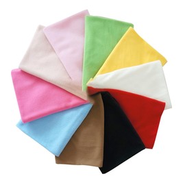 TEHAUX 10pcs Funny Sewing Fleece Fabric Handmade DIY Patchwork Cloth Colors for Decor Accessories