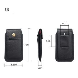 DFV mobile Ledertasche Vertikale Gürteltasche mit Magnetverschluss für Motorola Moto E5 Supra (2018) - Schwarz