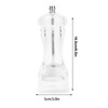 2Pcs Acrylic Manual Grinder Transparent Pepper Salt Mill Spice Jar