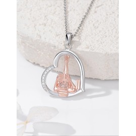 Qyvit Book Necklace Sterling Silver Reading Pendant Graduation Book Jewelry Gift for Women