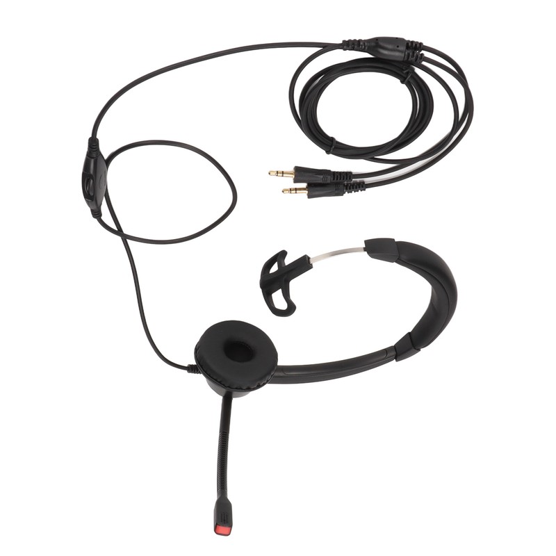 3.5mm Monaural Headset 3 Section Dual 3.5mm Plug PC Business