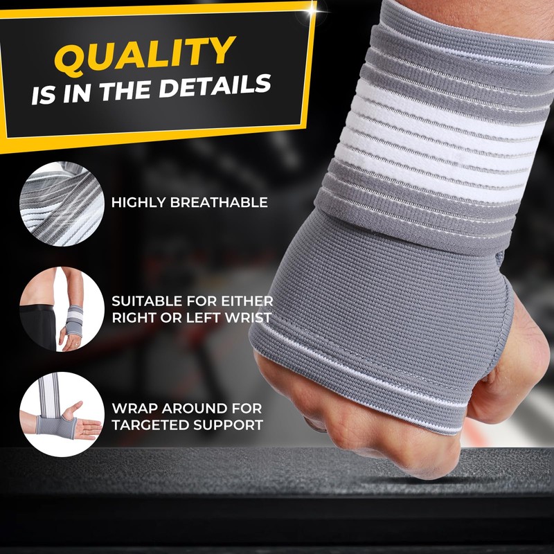 NeoTech Care Hand Palm Wrist Support (Gray, Size S, 1