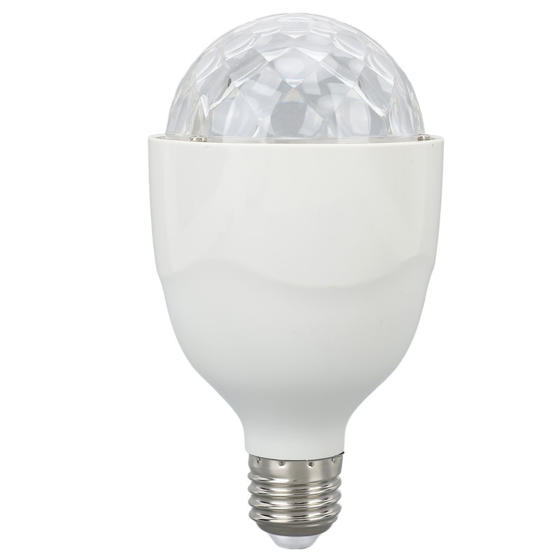 Disco Ball Lamp Bulb E27 Sound Activated Remote Control RGB