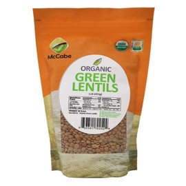 McCabe Organic Green Lentils - Green Lentils Organic | Rich with Fiber & Minerals | USDA and CCOF Certified | Product of USA | 1Lbs