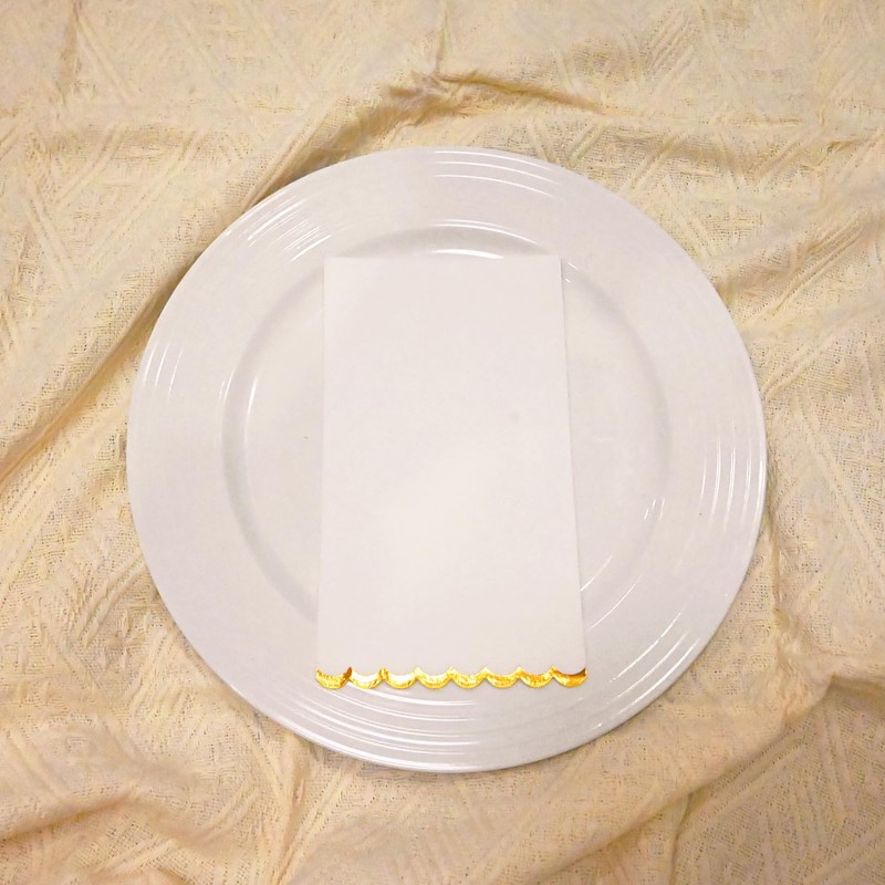 100 pack Green mix Cocktail Napkins with Gold Foil Accents