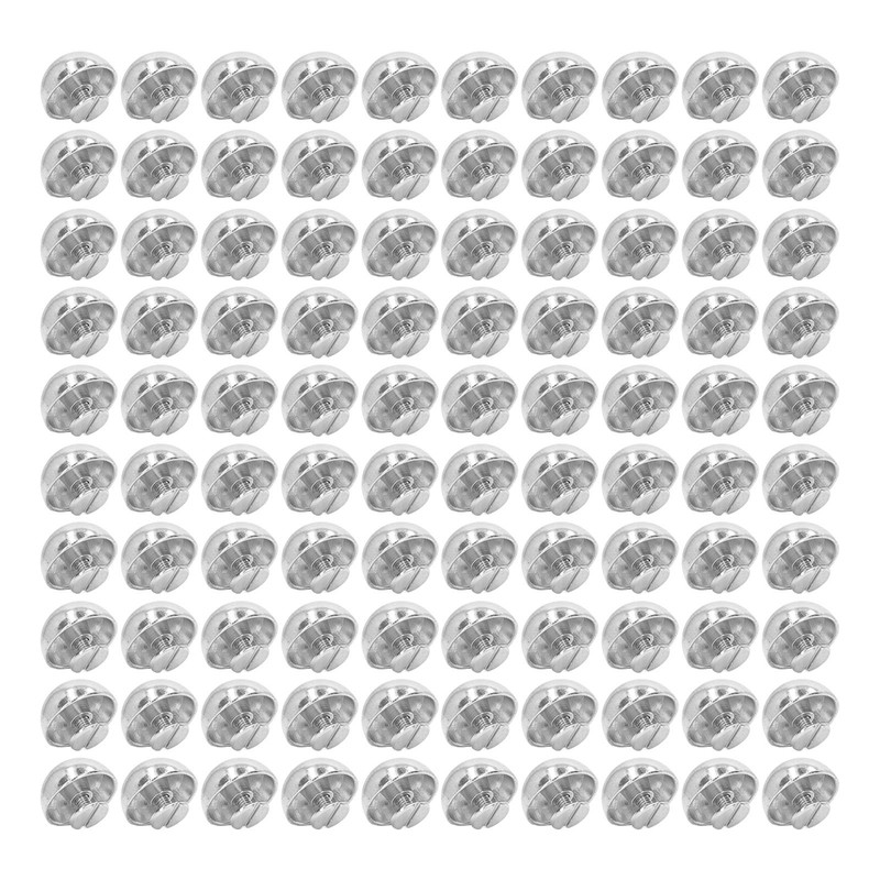 100 Set Round Head Stud 15mm Plated Alloy High Hardness