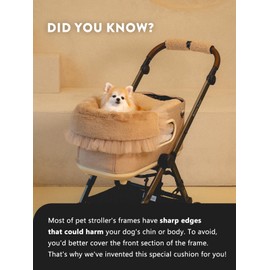 Stroller Cover for Pets, Stroller not Included, Comforter, Victoria Tutu Edition, Harryspet, Stroller Guard, Pet Stroller Front Section Guard, Cover only (Black, Non-lace)